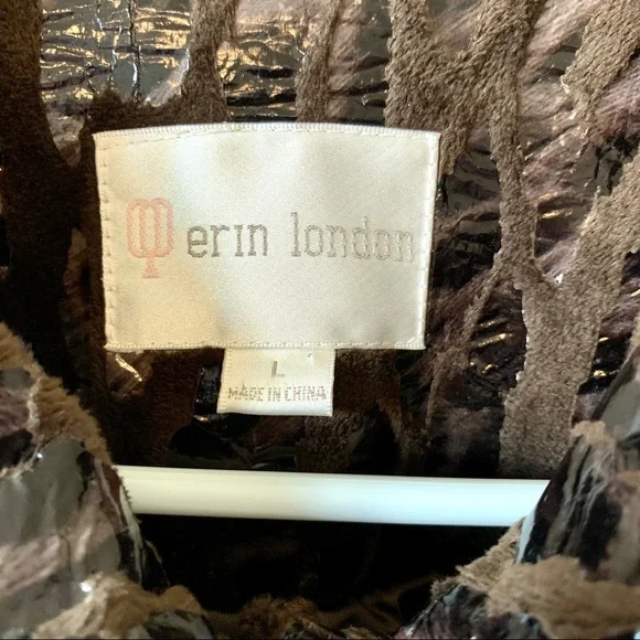 ERIN LONDON Faux Fur Leopard Print Jacket—SZ. Lg - Picture 8 of 15